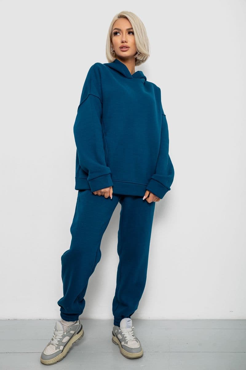 Спортивний костюм жіночий на флісі, колір синій, 247R2011K - зображення 1
