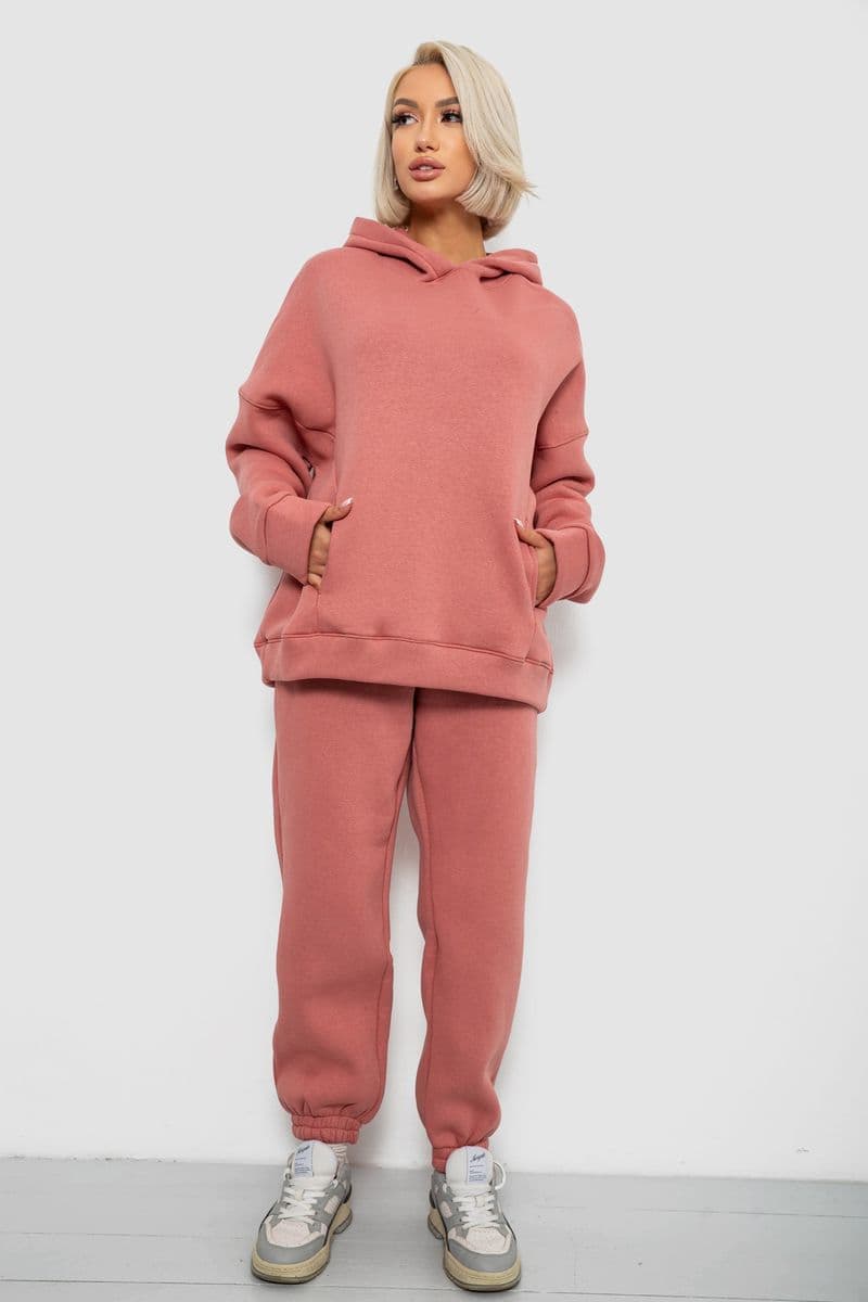 Спортивний костюм жіночий на флісі, колір пудровий, 247R2011K - зображення 1