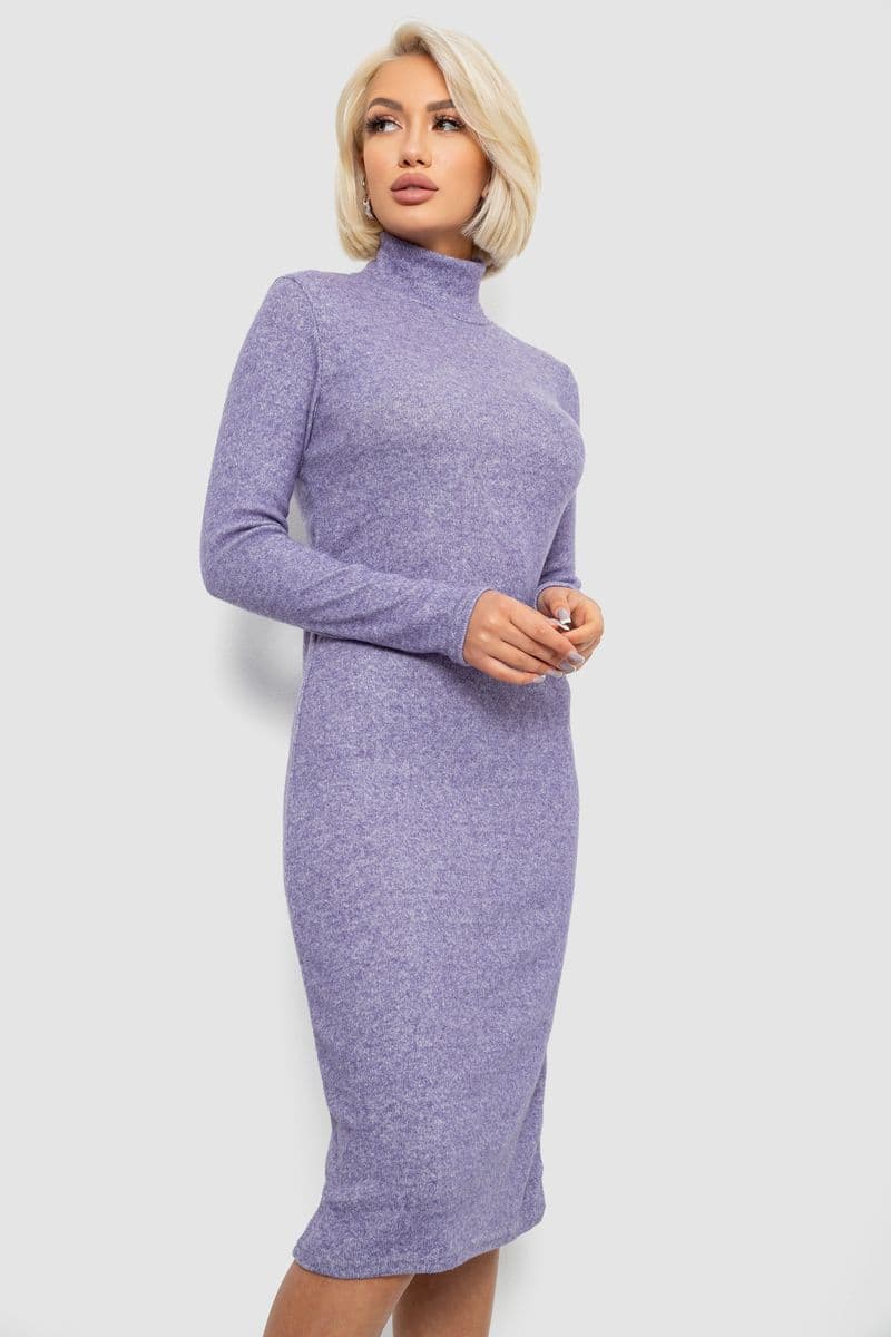 Сукня повсякденна утеплена, колір бузковий, 257R115 - зображення 1