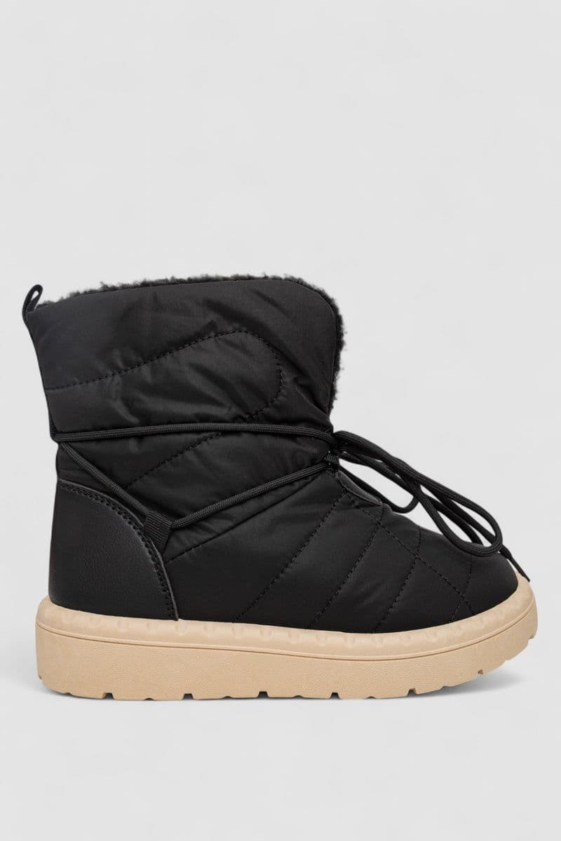 Дутики жіночі зимові на хутрі, колір чорно-коричневий, 248RFM500-3 - зображення 1