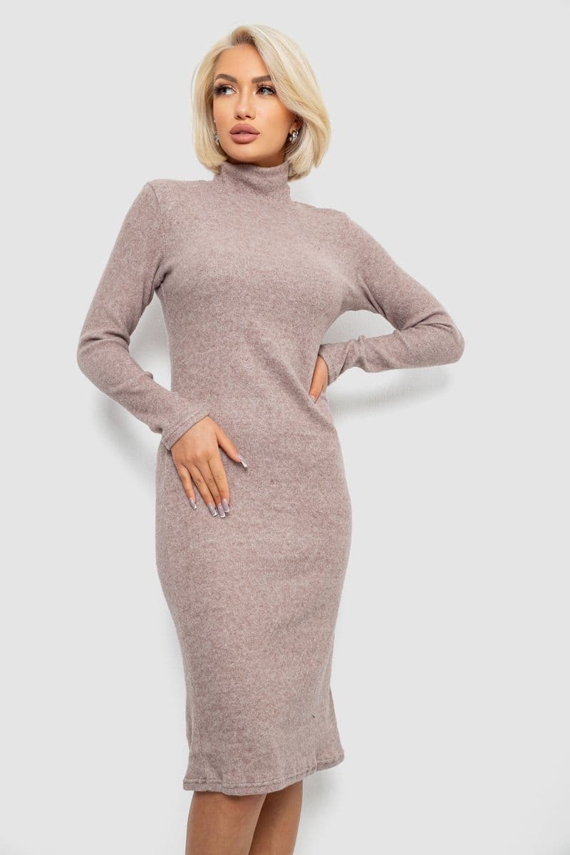 Сукня повсякденна утеплена, колір мокко, 257R115 - зображення 1