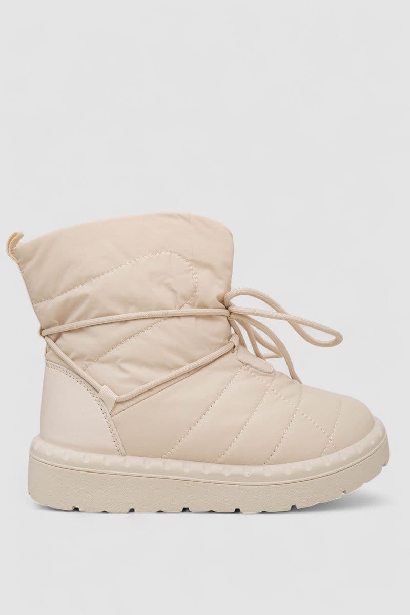 Дутики жіночі зимові на хутрі, колір бежевий, 248RFM100 - зображення 1