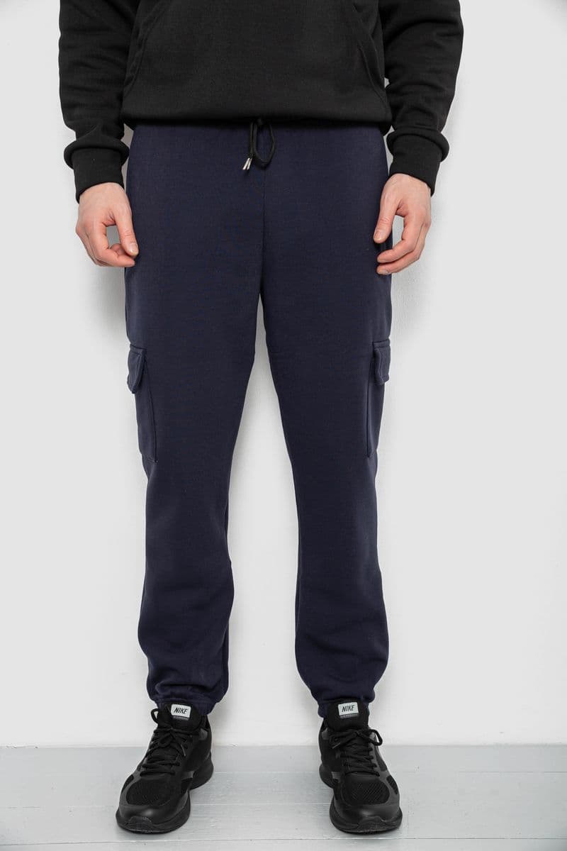 Спортивні штани чоловічі на флісі, колір синій, 129RA9997 - зображення 1