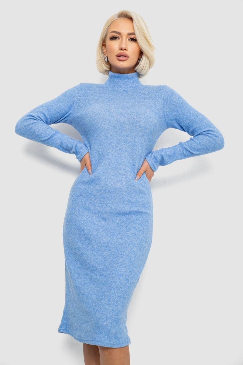 Сукня повсякденна утеплена, колір блакитний, 257R115 - зображення 1