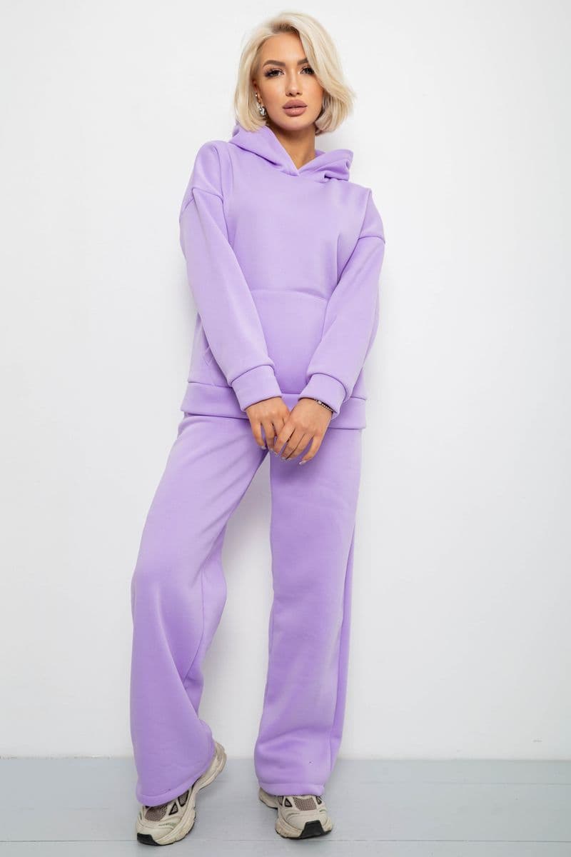 Спортивний костюм жіночий на флісі, колір бузковий, 257R87 - зображення 1