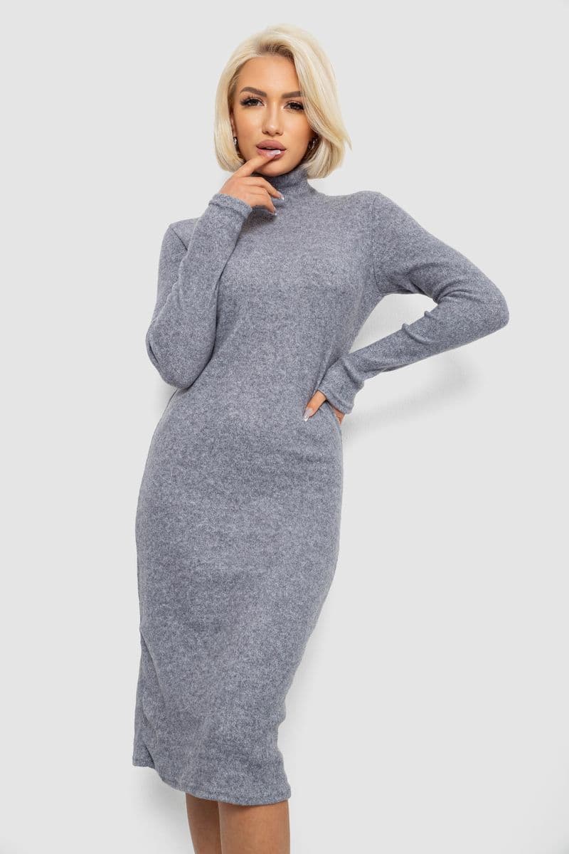 Сукня повсякденна утеплена, колір сірий, 257R115 - зображення 1