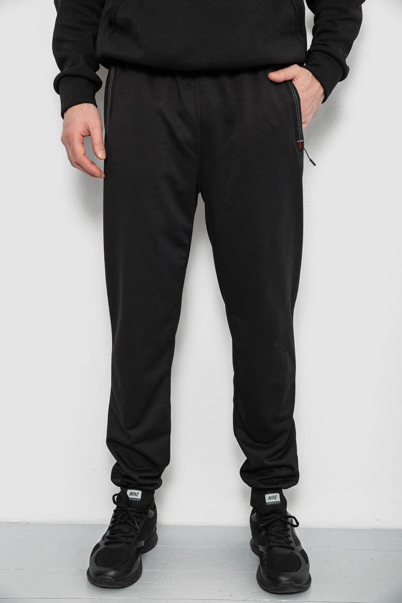 Спортивні штани чоловічі, колір чорний, 244R435 - зображення 1
