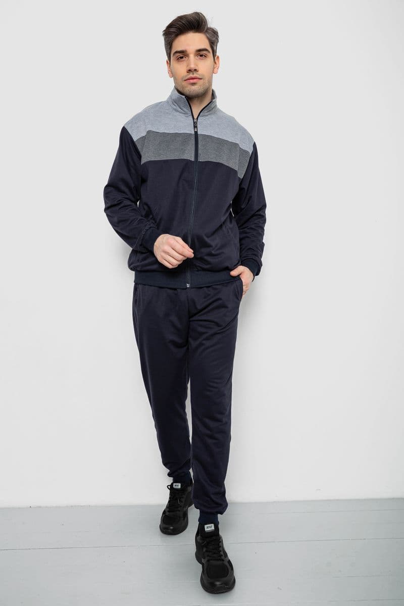 Спортивний костюм чоловічий, колір синьо-сірий, 244R9160 - зображення 1