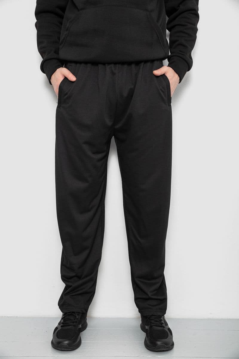 Спортивні штани чоловічі, колір чорний, 244R41399 - зображення 1