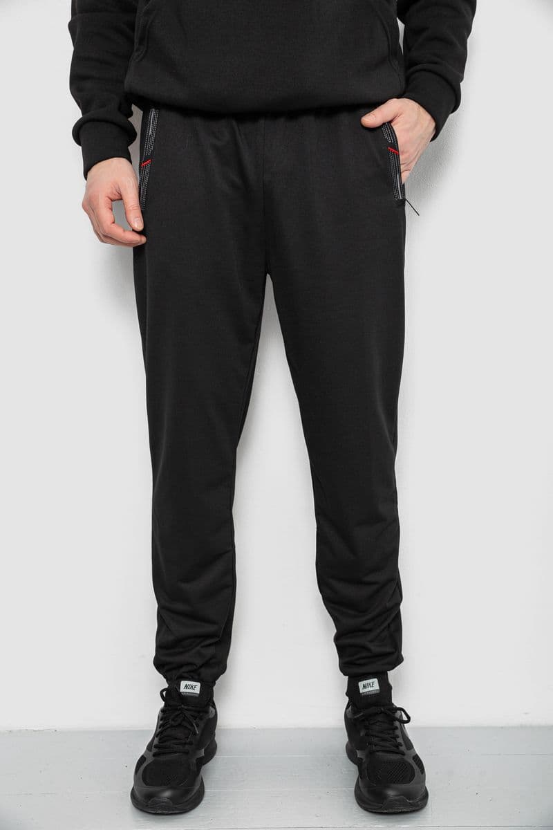 Спортивні штани чоловічі, колір чорний, 244R429 - зображення 1