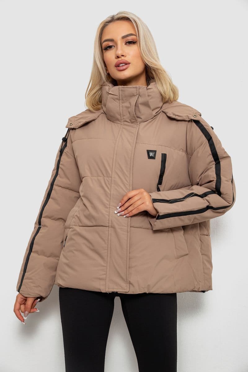 Куртка жіноча, колір бежевий, 244R866 - зображення 1