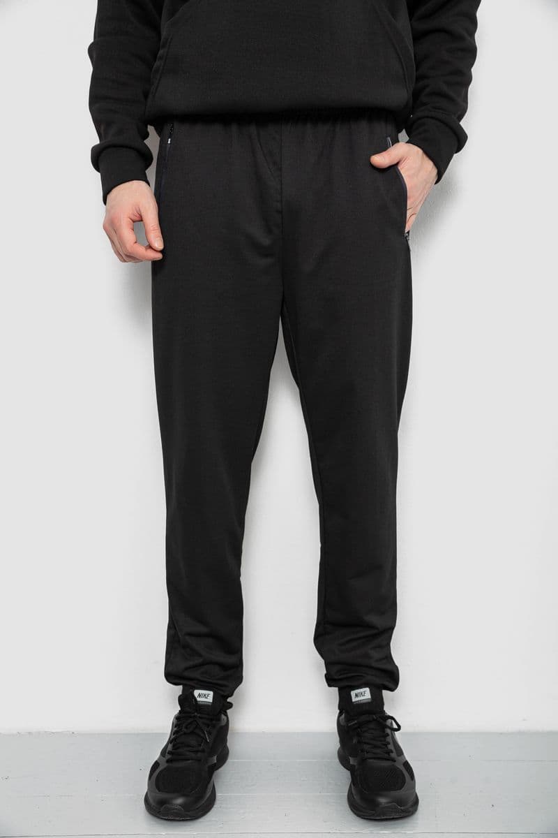 Спортивні штани чоловічі, колір чорний, 244R434 - зображення 1