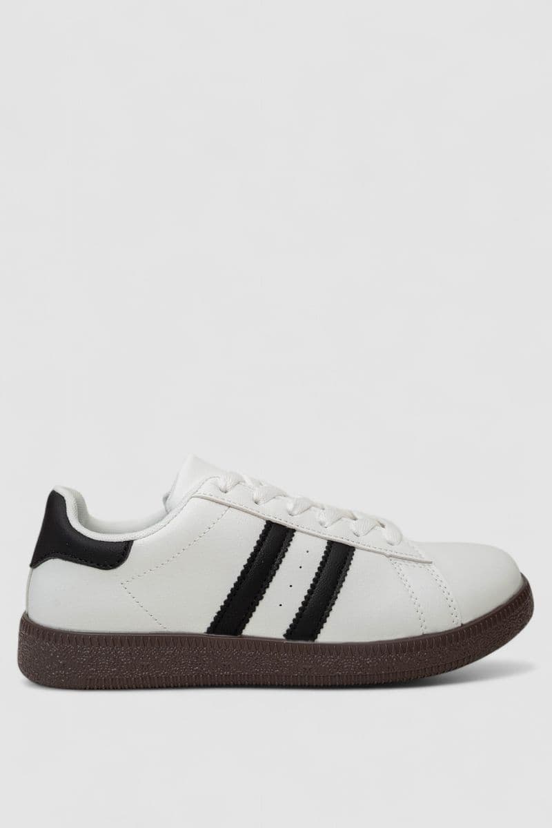 Кросівки жіночі шкіра, колір біло-чорний, 248RL2420-7 - зображення 1