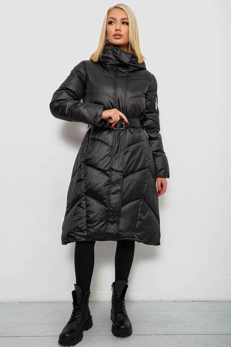 Куртка жіноча зимова, колір чорний, 244R5612 - зображення 1