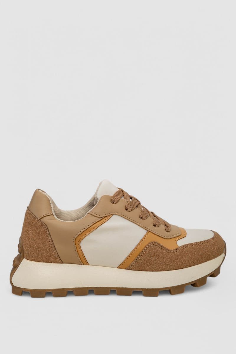 Кросівки жіночі демісезонні, колір бежевий, 248R212 - зображення 1