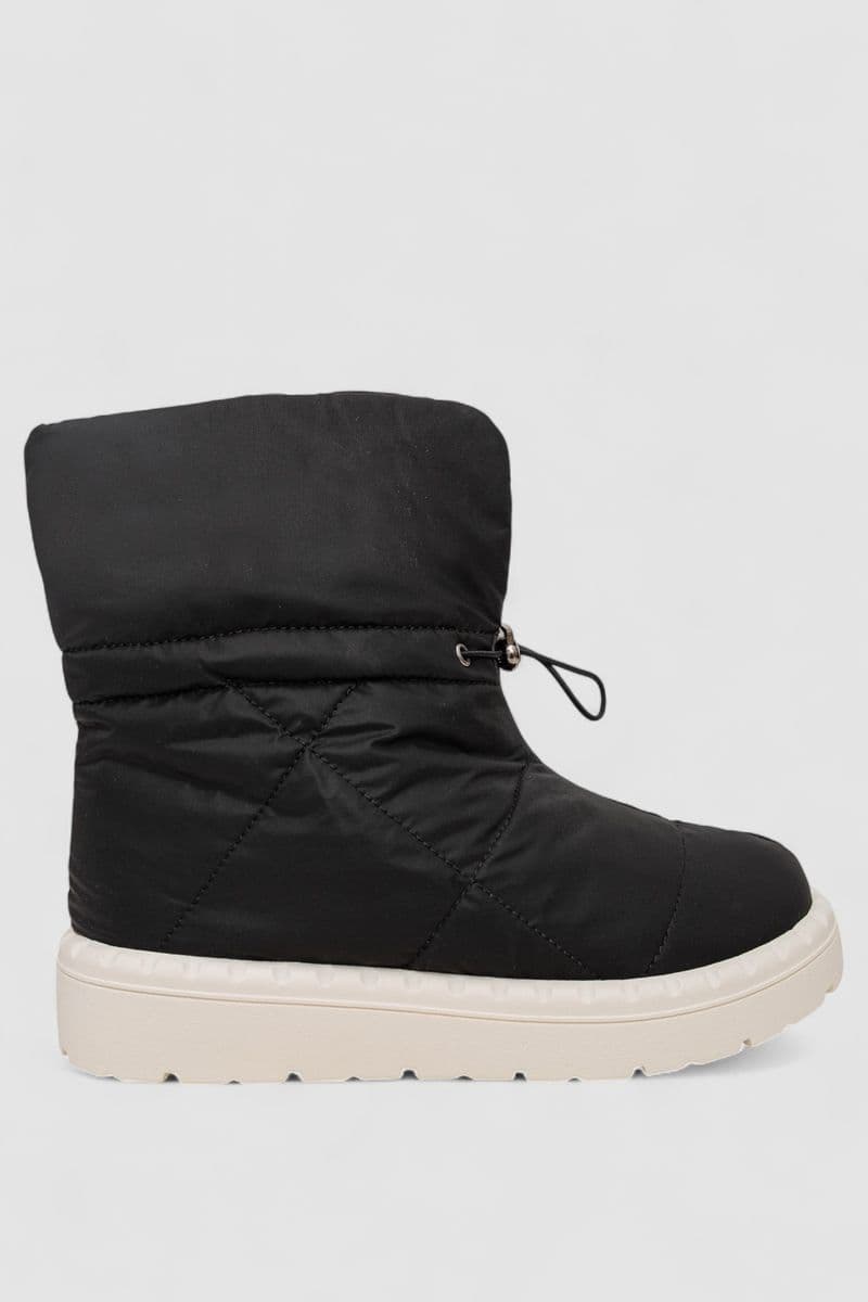 Дутики жіночі зимові на хутрі, колір чорно-бежевий, 248RFM300 - зображення 1