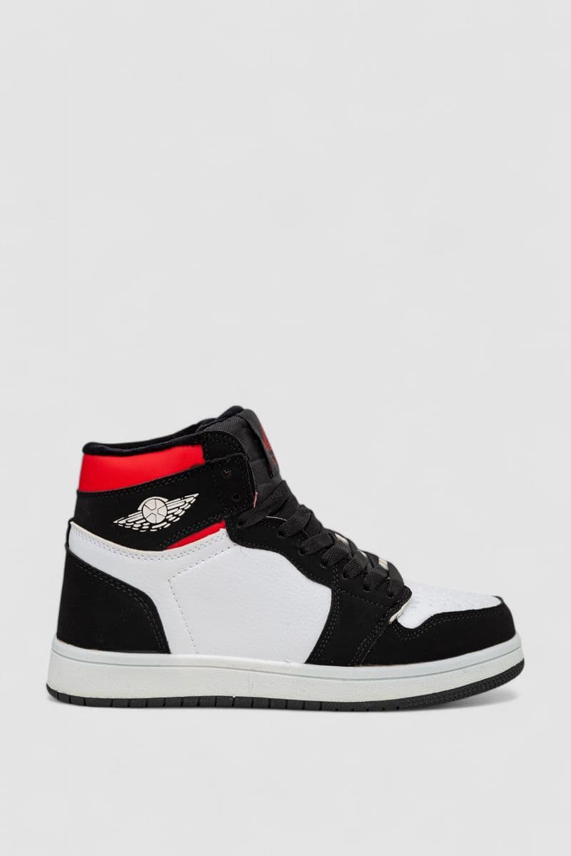 Кросівки жіночі зимові на хутрі, колір біло-чорний, 248RHB470 - зображення 1