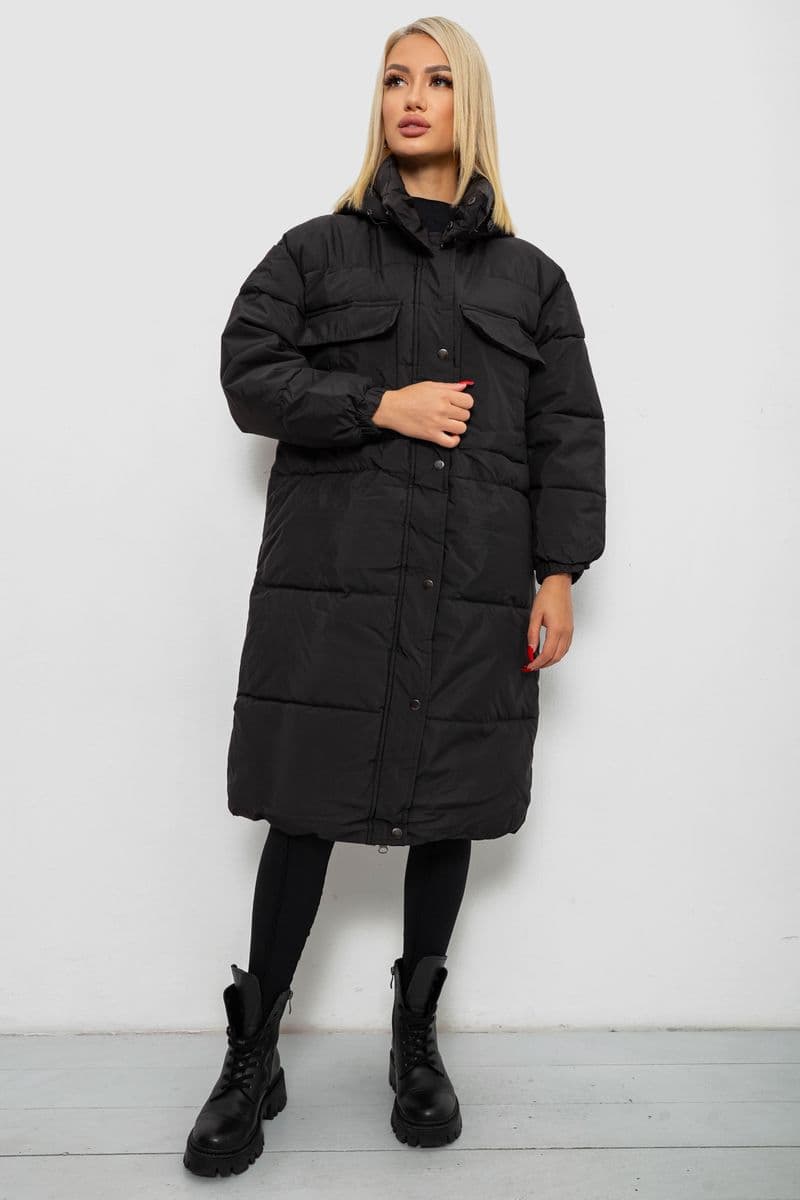 Куртка жіноча зимова, колір чорний, 244RA18 - зображення 1