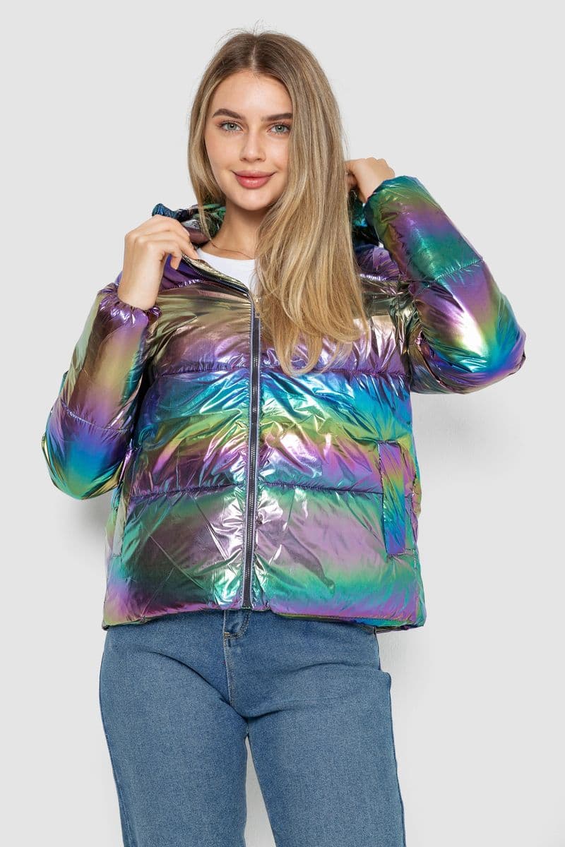 Куртка жіноча демісезонна плащівка, колір бузковий, 243R2022-4 - зображення 1