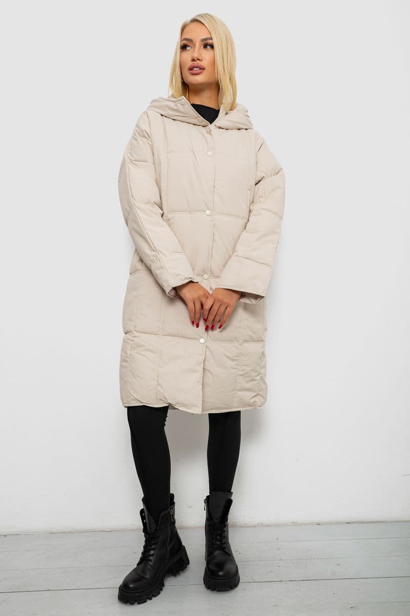Куртка жіноча зимова, колір світло-бежевий, 244R8832 - зображення 1