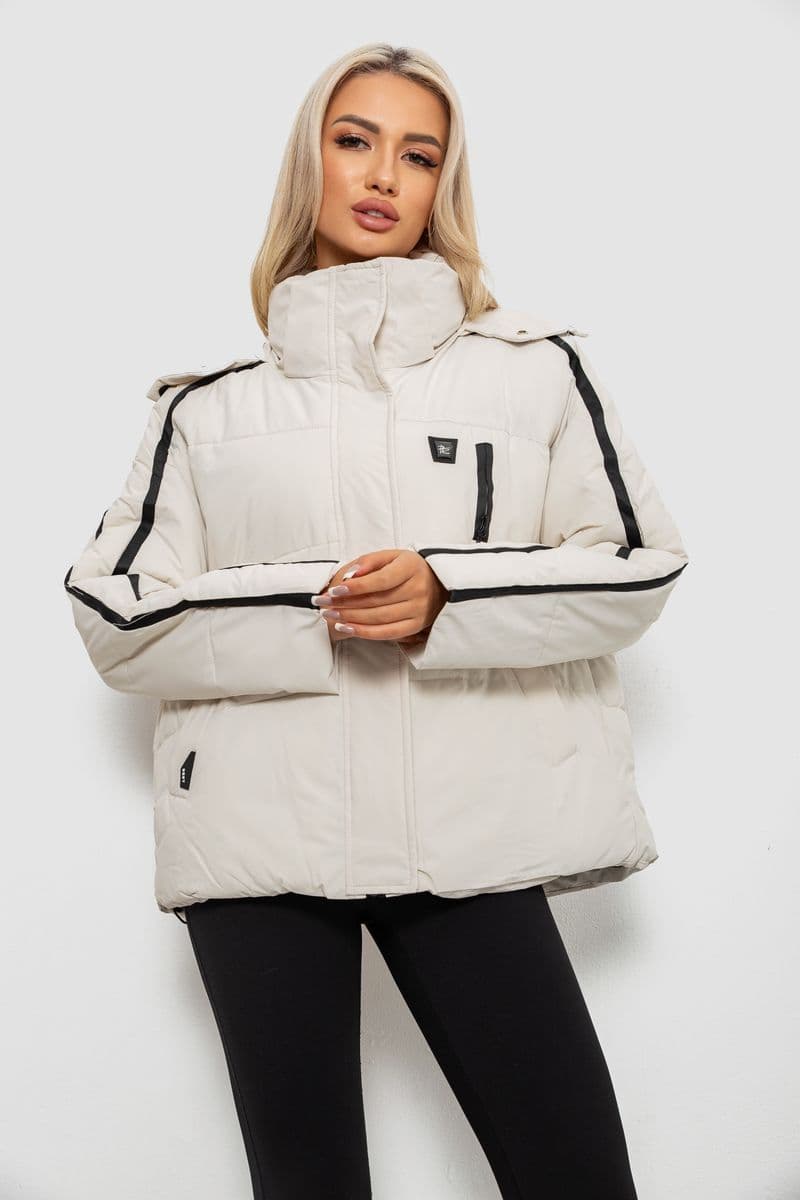 Куртка жіноча, колір молочний, 244R866 - зображення 1