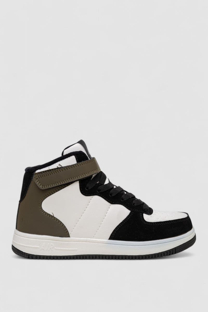 Кросівки жіночі зимові на хутрі, колір біло-зелений, 248RHB440 - зображення 1