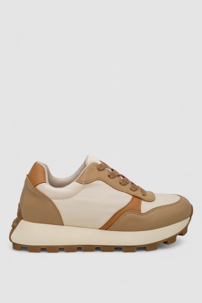 Кросівки жіночі демісезонні, колір бежевий, 248R214 - зображення 1