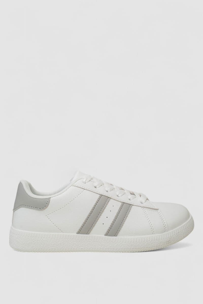 Кросівки жіночі шкіра, колір біло-сірий, 248RL2420-4 - зображення 1