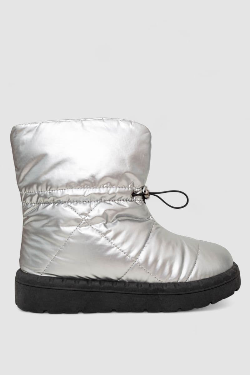 Дутики жіночі зимові на хутрі, колір сріблясто-чорний, 248RFM300 - зображення 1