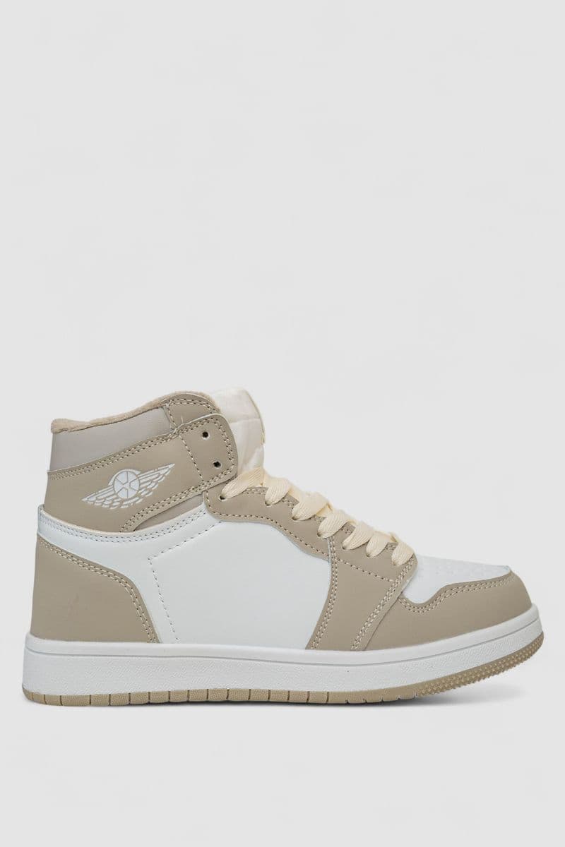 Кросівки жіночі зимові на хутрі, колір біло-сірий, 248RHB470 - зображення 1