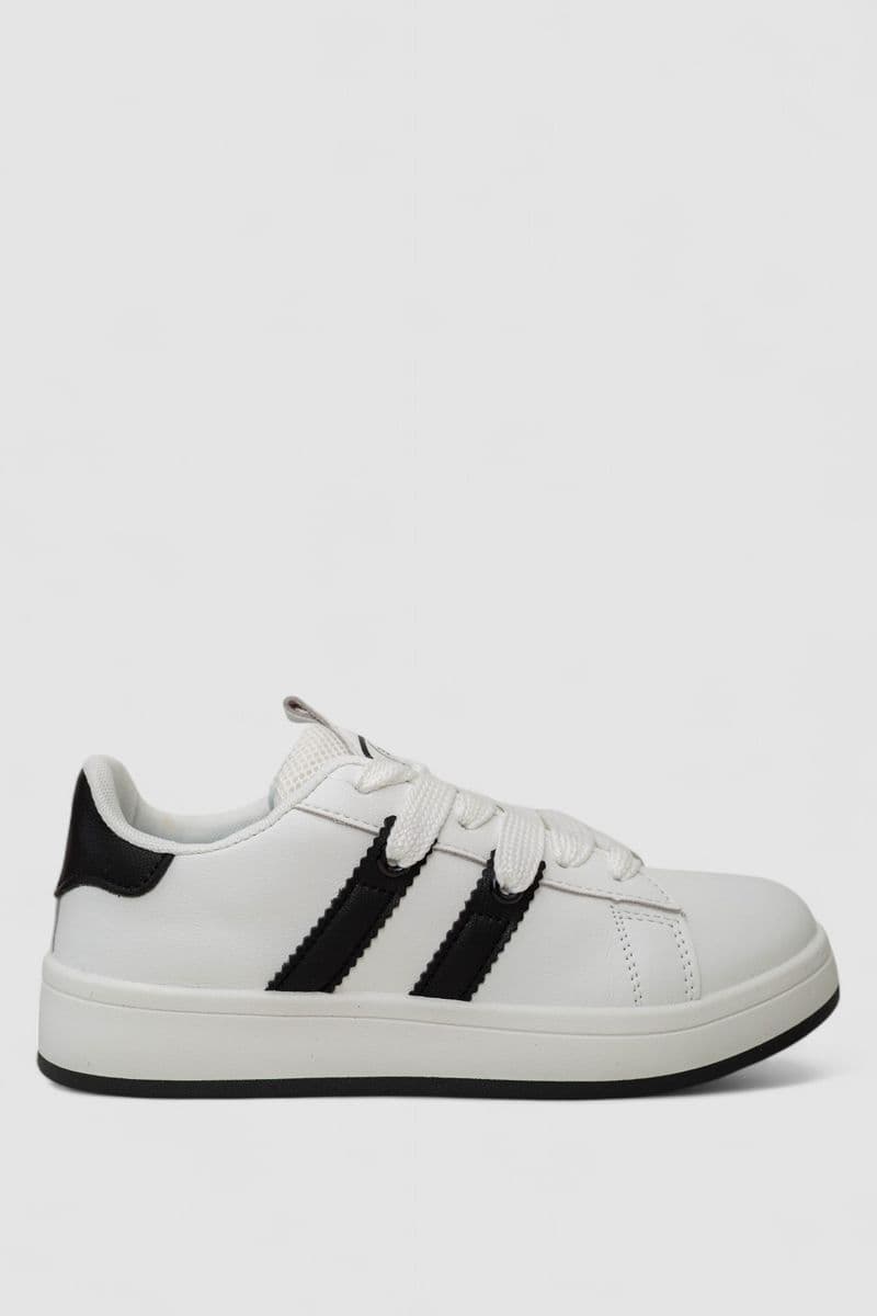 Кросівки жіночі шкіра, колір біло-чорний, 248RJH900-8 - зображення 1