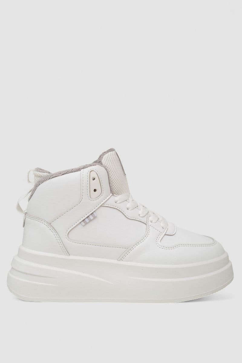 Кросівки жіночі зимові на хутрі, колір білий, 248RLM50 - зображення 1