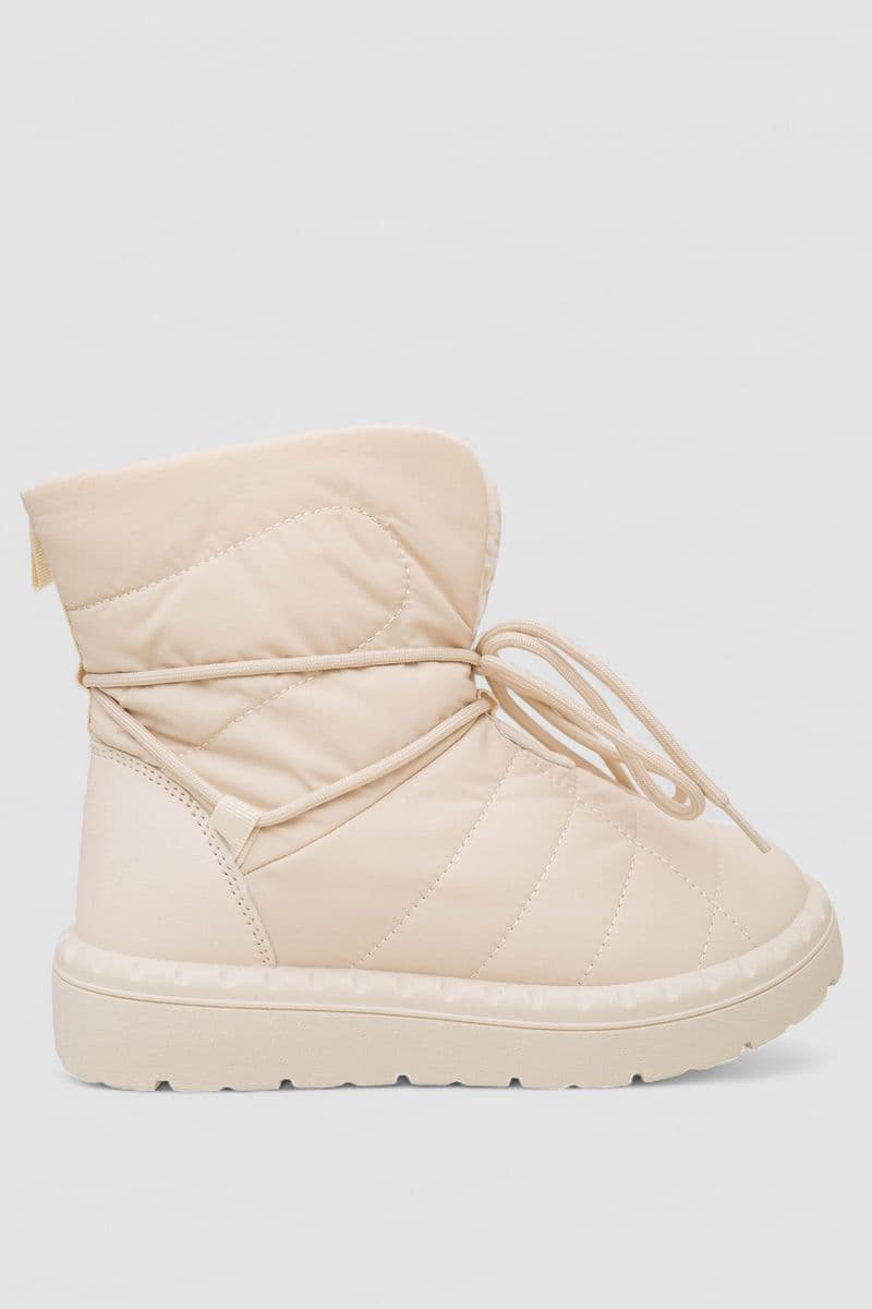 Дутики жіночі зимові на хутрі, колір бежевий, 248RFM500 - зображення 1