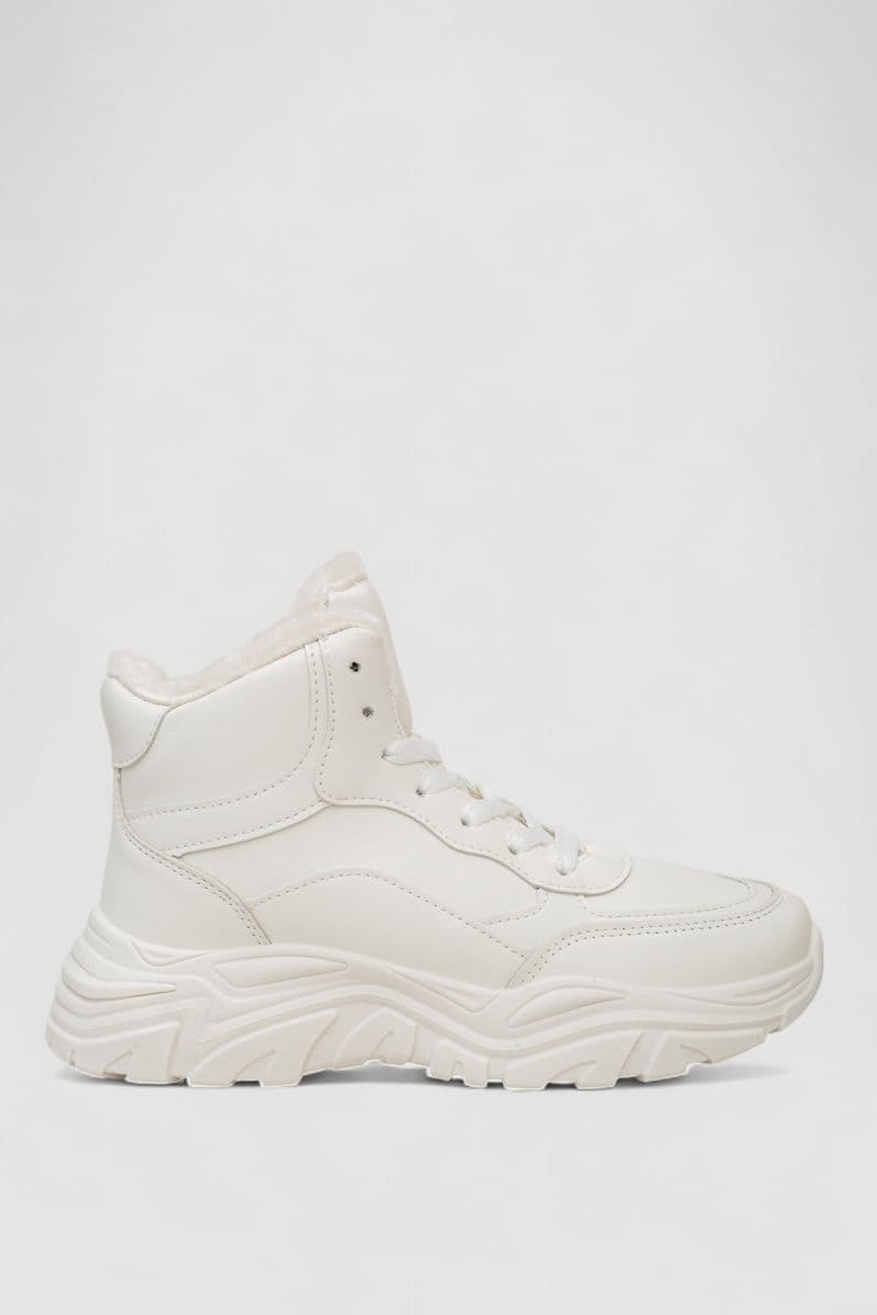 Кросівки жіночі зимові на хутрі, колір білий, 248RDM08 - зображення 1