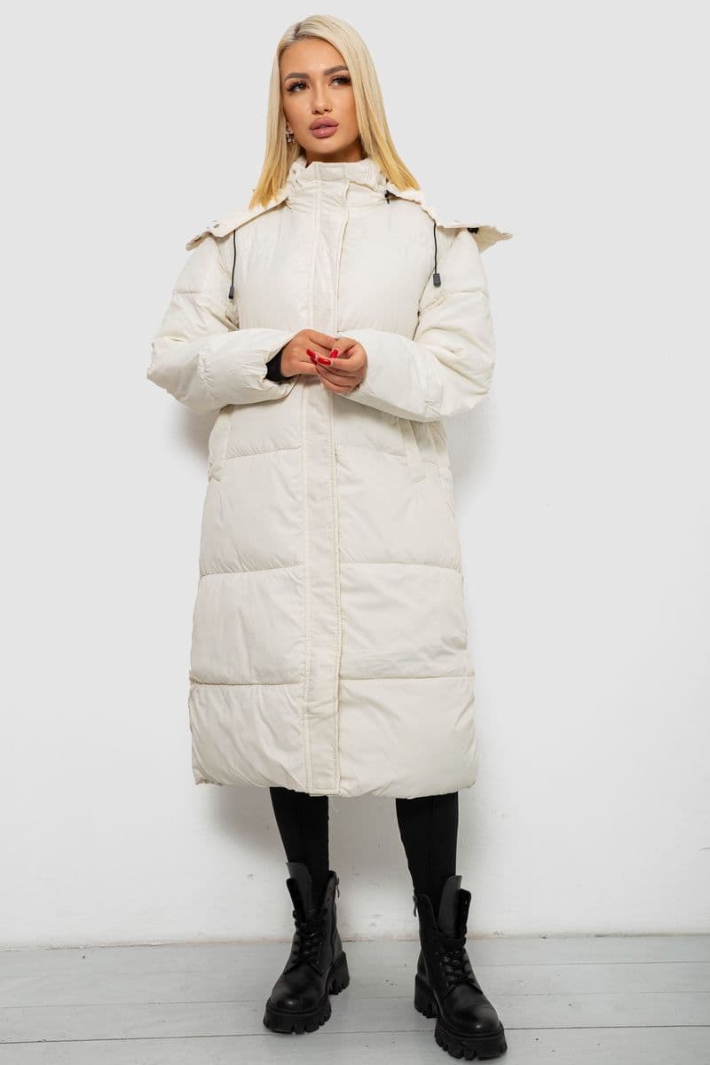 Куртка жіноча зимова, колір молочний, 244R667 - зображення 1