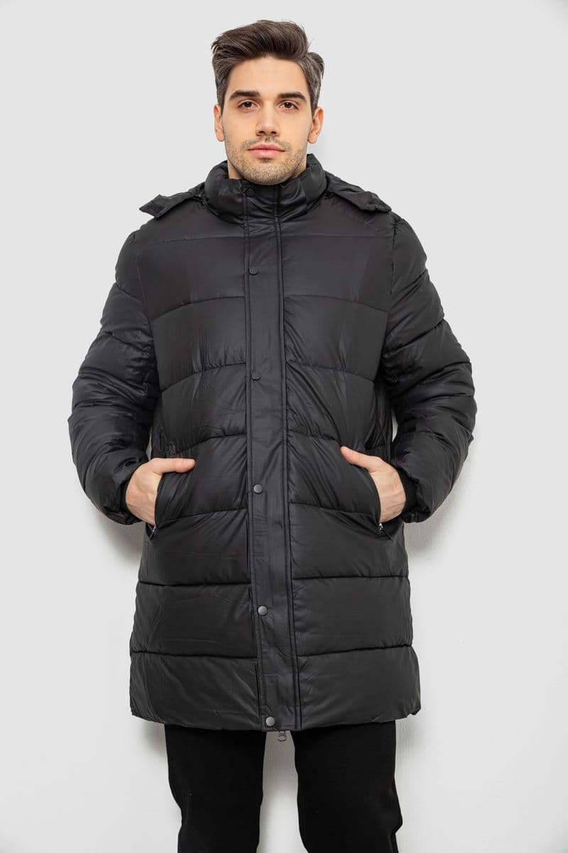 Куртка чоловіча зимова подовжена, колір чорний, 244RH76-15 - зображення 1