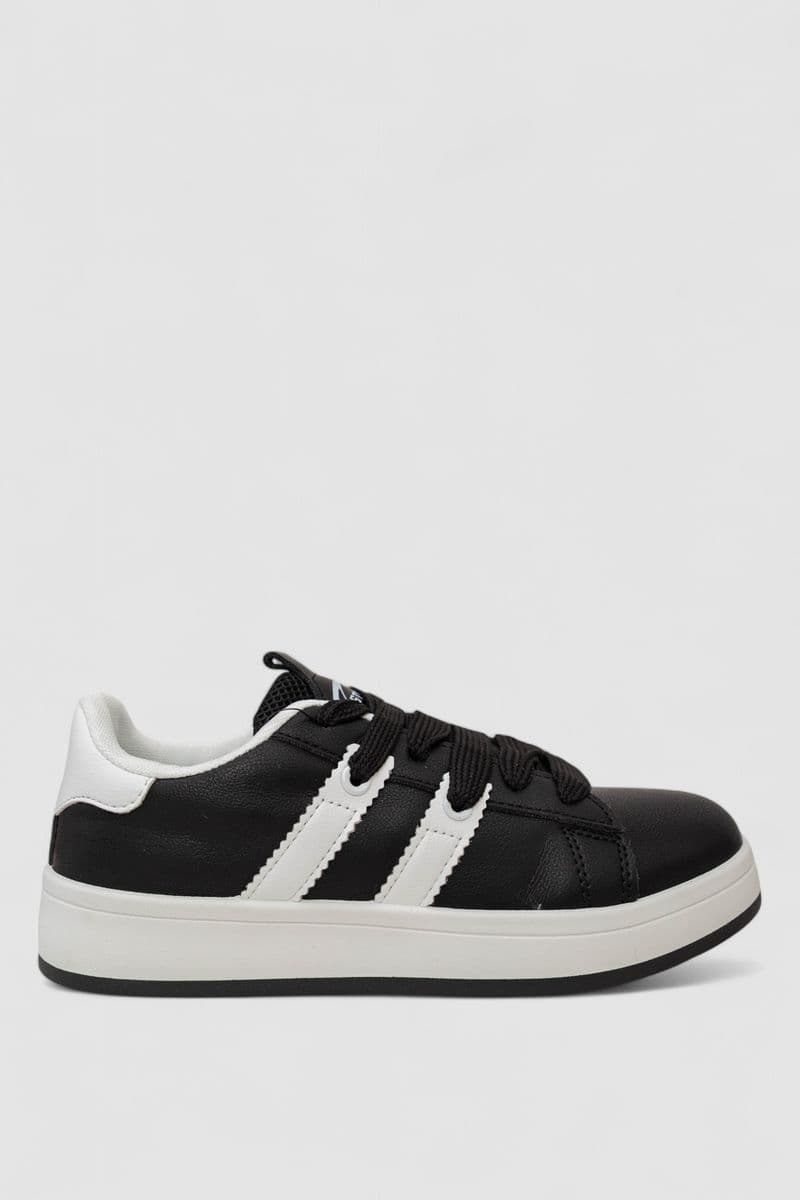 Кросівки жіночі шкіра, колір чорно-білий, 248RJH900-2 - зображення 1