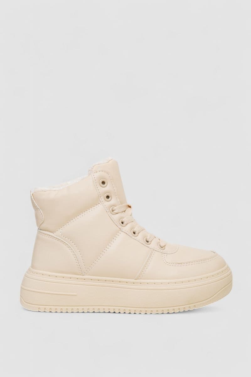 Черевики жіночі зимові на хутрі, колір бежевий, 248RTM170 - зображення 1