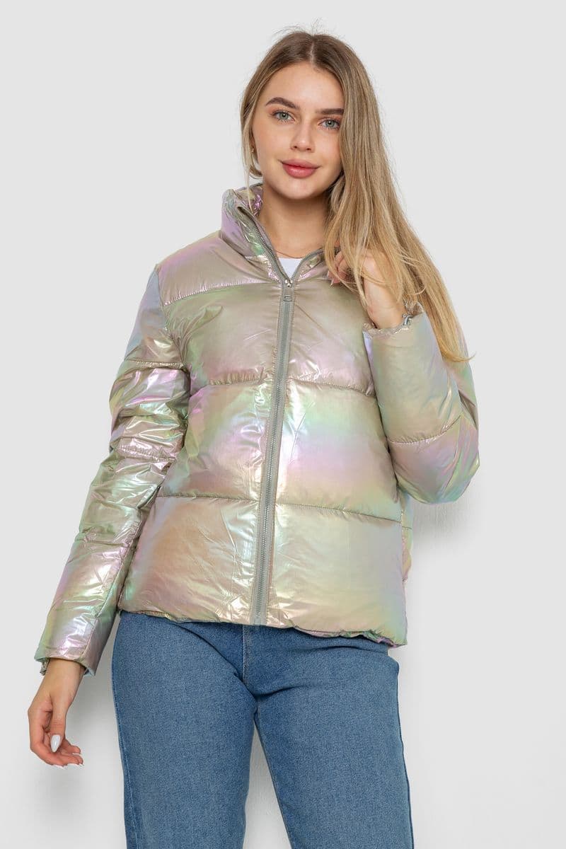 Куртка жіноча демісезонна плащівка, колір бежевий, 243R2022-2 - зображення 1