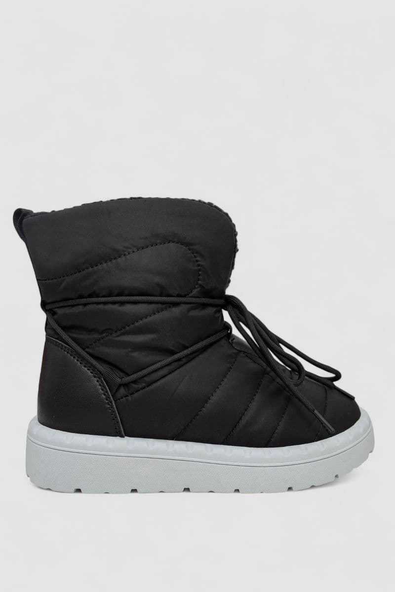 Дутики жіночі зимові на хутрі, колір чорно-сірий, 248RFM500 - зображення 1