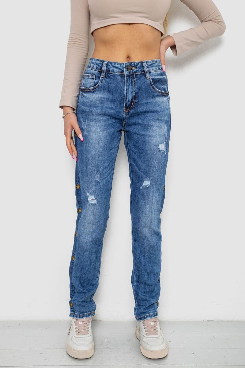 Джинси жіночі, колір синій, 255RL9446A - зображення 1