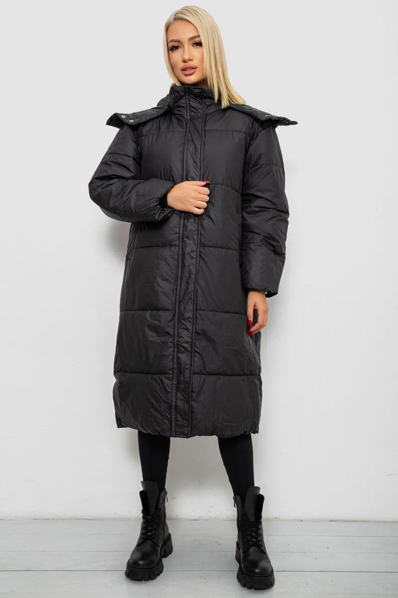 Куртка жіноча зимова, колір чорний, 244R667 - зображення 1