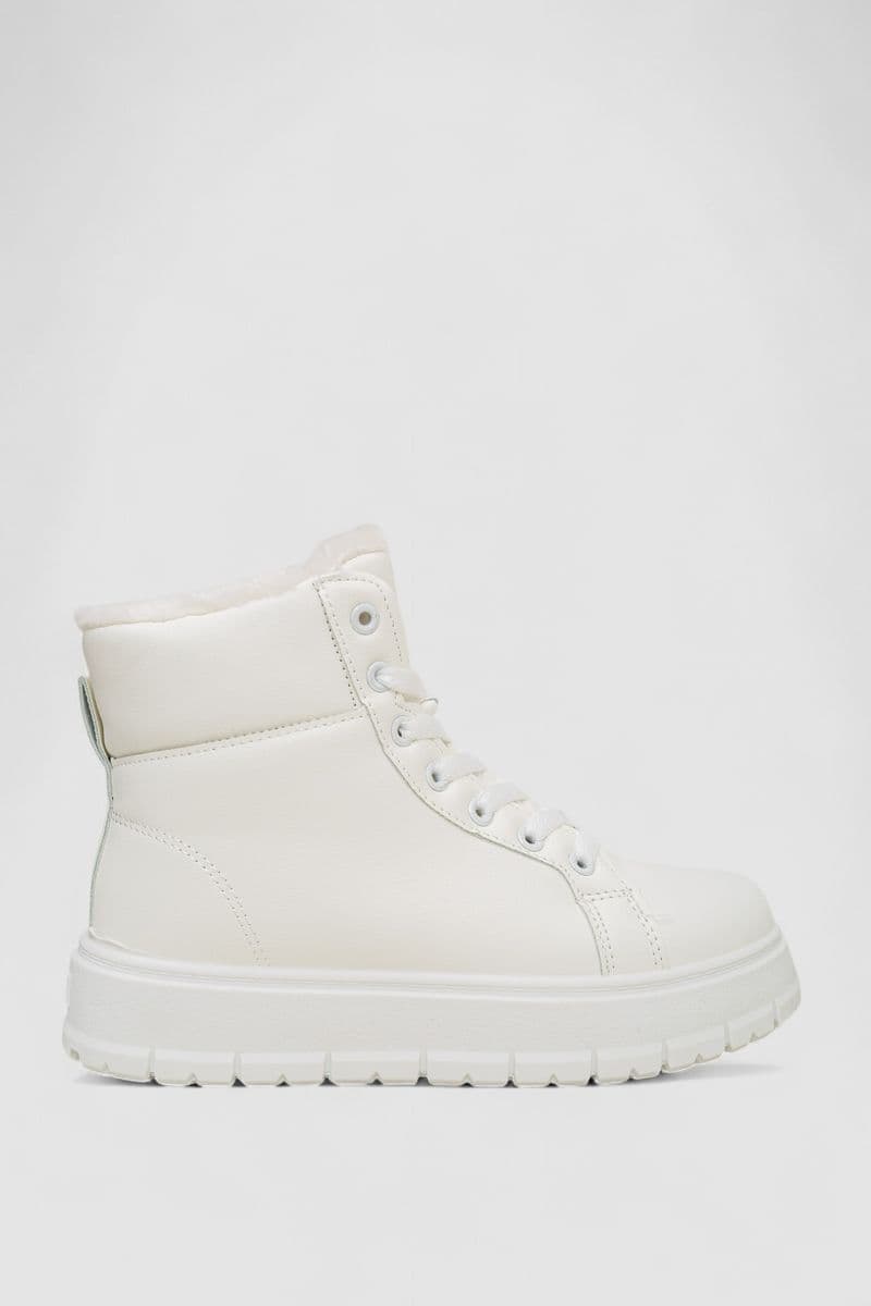 Кросівки жіночі зимові на хутрі, колір білий, 248RMB01 - зображення 1