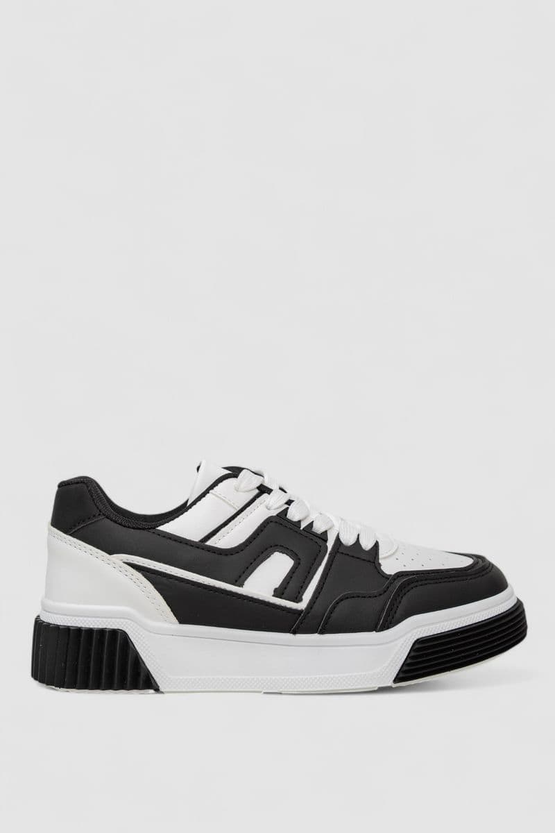 Кросівки жіночі, колір чорно-білий, 256RCB008 - зображення 1