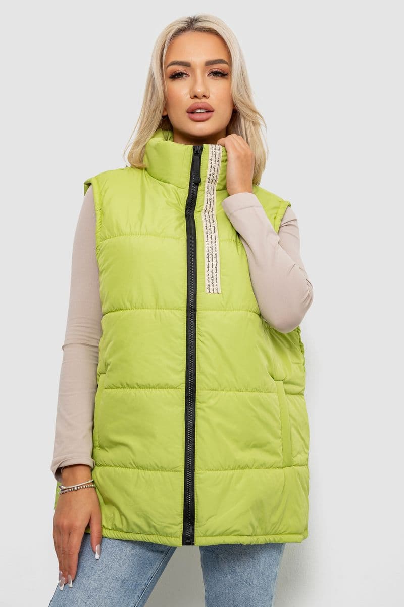 Жилет жіночий демісезонний, колір фісташковий, 257R95 - зображення 1