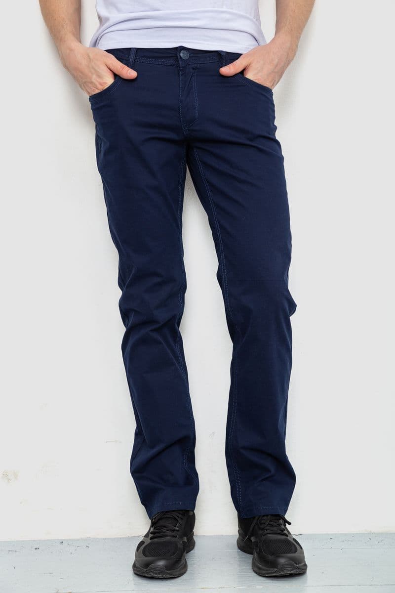 Штани чоловічі, колір темно-синій, 182R2041 - зображення 1