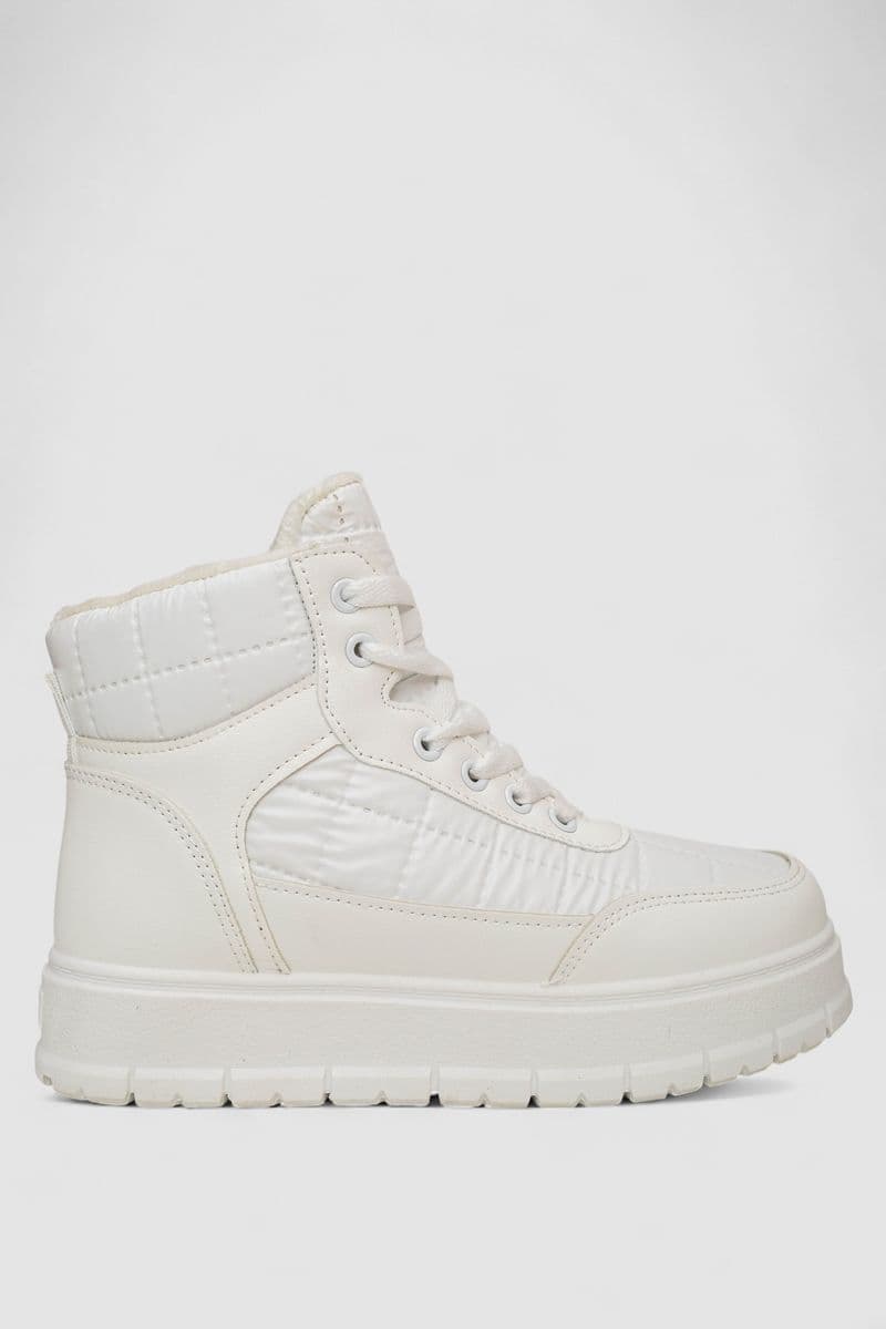 Кросівки жіночі зимові на хутрі, колір білий, 248RBL3 - зображення 1