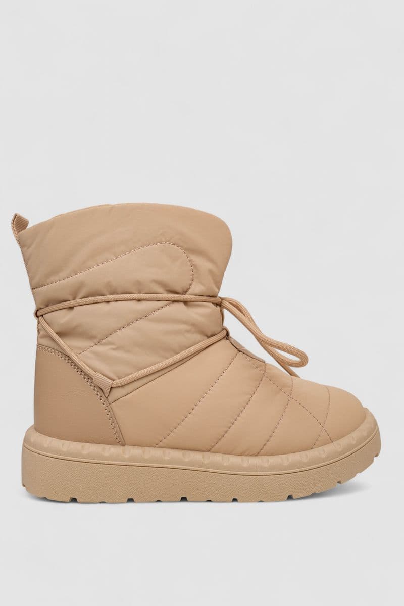 Дутики жіночі зимові на хутрі, колір бежевий, 248RFM100-5 - зображення 1