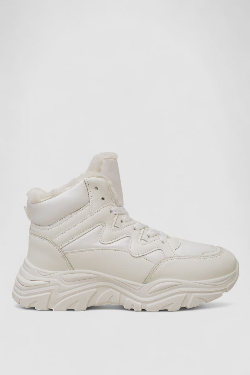 Кросівки жіночі зимові на хутрі, колір білий, 248RDM01 - зображення 1