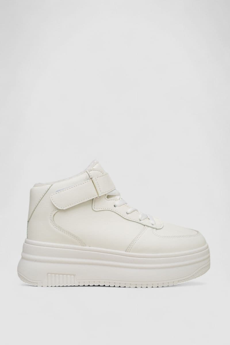 Кросівки жіночі зимові на хутрі, колір білий, 248RAM02 - зображення 1